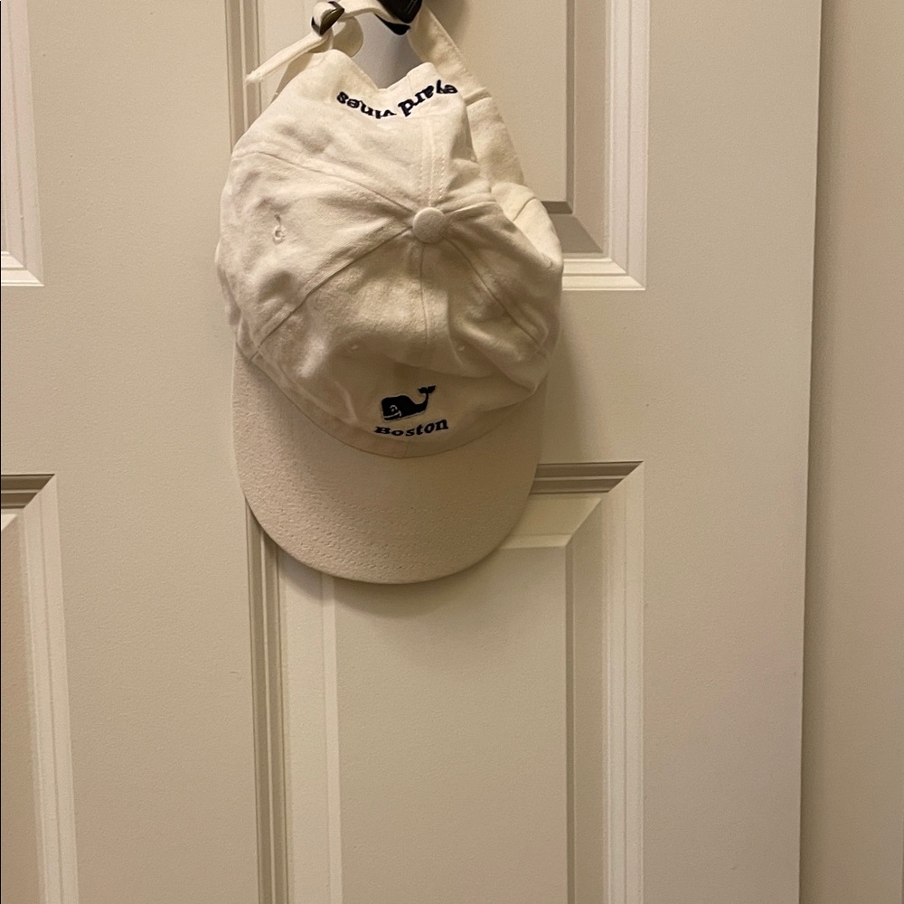 Vineyard Vines Adult Cream Boston Whale Hat
